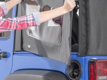 Jeep JK Quarter Window Replacement Driver/Pass Side For 07-18 Wrangler JK 4DR Mopar Factory Top Black Diamond Pair MasterTop