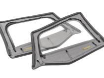 Jeep Fabric Replacement Upper Door Skins &amp;amp; Frame For 88-95 Wrangler YJ Black Diamond Pair MasterTop
