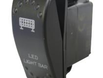 Rocker Switch On/Off 5 Pin LED Light Bar White Bulldog Winch