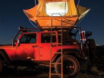 Overlander XL Roof Top Tent 122 Inch W x 76 Inch L x 51 Inch H Load Capacity 770 lbs Coyote Tan Smittybilt