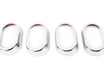 Jeep JK Interior Door Handle Bezels 4 Pieces 07-10 Wrangler JK Polished Silver Kentrol