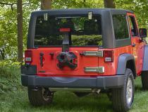 Jeep JK Liftgate Hinge Overlays Pair 07-18 Wrangler JK Polished Silver Kentrol