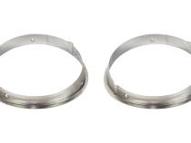 Jeep TJ Headlight Bezels Pair 97-06 Wrangler TJ Polished Silver Kentrol