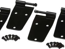 Jeep CJ/YJ Hardtop Door Hinge Set Without Mirror Holes 4 Pieces 76-93 CJ and Wrangler YJ Powdercoat Black Kentrol