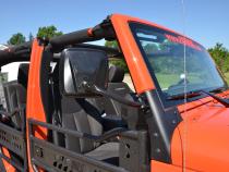 Jeep TJ/JK E-Z Detach Mirrors Pair 97-18 Wrangler TJ/JK Powdercoat Black Kentrol