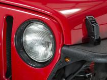 Jeep TJ Headlight Bezels Pair 97-06 Wrangler TJ Powdercoat Black Kentrol