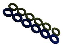 12-Piece Fuel Injector O-Ring Kit for Jeep JK Wrangler w/ 3.8L Engine Crown Automotive