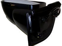 Left Power, Manual Folding Mirror for 2007-2010 Jeep MK Compass, Textured Black Crown Automotive
