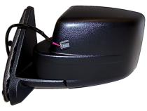 Black ; Left Power, Manual Folding Mirror for 2007-2010 Jeep MK Patriot Crown Automotive