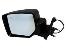 Black ; Left Power, Heated, Manual Folding Mirror for 2011-2015 Jeep MK Patriot Crown Automotive
