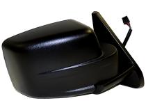 Right Power, Heated, Manual Folding Mirror for 2007-15 Jeep MK Patriot, Black Crown Automotive