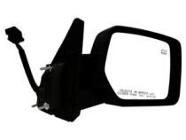 Right Power, Heated, Manual Folding Mirror for 2007-15 Jeep MK Patriot, Black Crown Automotive