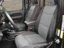 Gen2 Neoprene Front and Rear Seat Cover Kit Charcoal/Black 2020-2023 Jeep Gladiator Smittybilt