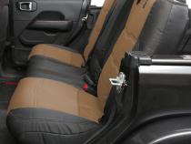 Gen2 Neoprene Front and Rear Seat Cover Kit Tan/Black 2020-2023 Jeep Gladiator Smittybilt