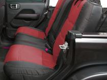 Gen2 Neoprene Front and Rear Seat Cover Kit Red/Black 2020-2023 Jeep Gladiator Smittybilt