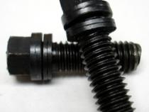 Wedge-Locking Header Bolts Hex Head 3/8 Diameter X 3/4 Inch Black Oxide 12 Pcs Proform