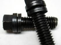 Wedge-Locking Header Bolts Hex Head 3/8 Diameter X 3/4 Inch Blk Oxide 16 Pcs Proform
