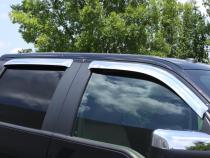 Ventvisor Deflector for 2011-2017 Jeep Compass/Compass Latitude/Compass North Chrome Outside Mount 4 Piece AVS