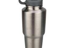 30oz 304 Stainless Tumbler Double Wall W/Screw On Flip Up Straw Lid Bulldog Winch