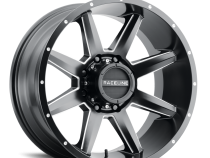 Aluminum Wheels 17x9 Stryker 954M Milled-Dimples Satin Black -12 Offset 5 on 127 Bolt Pattern 87.1 Bore Raceline