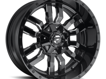 Aluminum Wheels 22X9.5 Sledge D595 8 On 165.1 Gloss Black Milled 125.1 Bore 20 Offset Fuel Off Road Wheels