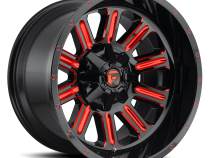 Aluminum Wheels 20X10 Hardline D621 8 On 170 Gloss Black/Candy Red 125.1 Bore -18 Offset Fuel Off Road Wheels
