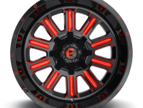 Aluminum Wheels 20X10 Hardline D621 8 On 170 Gloss Black/Candy Red 125.1 Bore -18 Offset Fuel Off Road Wheels
