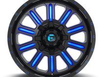 Aluminum Wheels 20X9 Hardline D646 8 On 165.1 Gloss Black/Candy Blue 125.2 Bore 1 Offset Fuel Off Road Wheels