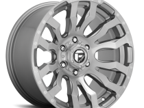 Aluminum Wheels 22X12 Blitz D693 8 On 170 Brushed Gunmetal Gray Tinted Clear 125.1 Bore -44 Offset Multi Spoke Fuel Off Road Wheels
