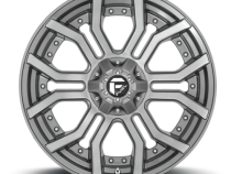 Aluminum Wheels 22X10 Rage Platinum D713 8 On 165.1 Brushed Gunmetal Gray Tinted Clear 125.2 Bore -18 Offset Fuel Off Road Wheels
