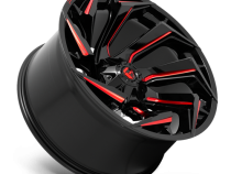 Aluminum Wheels 15X8 Reaction D755 5 On 139.7 Gloss Black Milled Red Tint 108 Bore -18 Offset Fuel Off Road Wheels