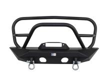 Jeep JK Front Winch Bumper W/Grille Guard 07-18 Wrangler JK Manowar Series Fishbone Offroad