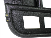 Jeep TJ Front Tube Doors 97-06 Wrangler TJ Black Textured Powdercoat Steel Fishbone Offroad