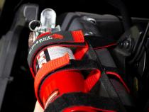 Fire Extinguisher Holder for Padded Roll Bar Red Fishbone Offroad
