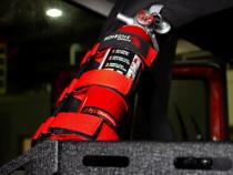 Fire Extinguisher Holder for Padded Roll Bar Red Fishbone Offroad