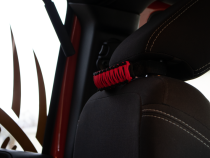 Head Rest Paracord Grab Handles Red Fishbone Offroad