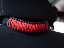 Head Rest Paracord Grab Handles Red Fishbone Offroad