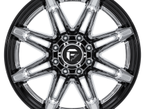 Aluminum Wheels 24X12 Brawl FC401PB 8 On 180 Chrome/Gloss Black Lip 124.2 Bore -44 Offset Fuel Off Road Wheels