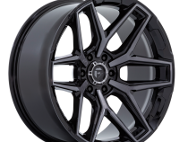 Aluminum Wheels 18X9 Flux 6 FC854BT 6 On 139.7 Gloss Black Brushed Gray Tint 106.1 Bore 30 Offset Fuel Off Road Wheels