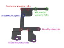 Jeep JK/JKU ARB Twin Compressor Mounting Bracket Kit Grimm Offroad