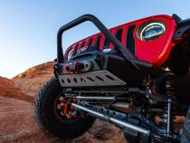 07-Up Jeep Wranger/Gladiator High Clearance Front Bumper With Hoop Raw Steel