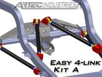 Easy 4 Link Kit A Tube 7/8 Inch and 1.25 Inch Rod Ends Artec Industries