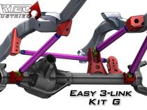 Easy 3 Link Kit G Adjustable Upper link No Tubing Outside Frame Offset Front Driver Rear Passenger Artec Industries