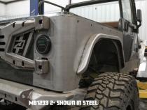 Double Arch Rear Fender Flare for Jeep CJ/YJ/TJ Aluminum 2 Inch Motobilt