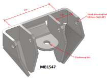 Dual Front Lower Shock Mounts SD60 Bare Steel Motobilt