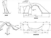 Rear Upper Coil Over Shock Mounts for High Line Fenders Motobilt