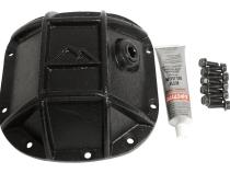 Differential Cover 2007-2018 JK Wrangler Front Axle 3/8 Inch Thick Forged Steel w/Ribs To Increase Strength; Semi-Gloss Black Powder Coat; w/Flanged Hex Bolts/Recessed Fill Plug/RTV; Dana 30 RT Off Road