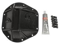 Differential Cover 3/8 Inch Thick Forged Steel w/Ribs Semi-Gloss Black Powder Coat W/Flanged Hex Bolts/Recessed Fill Plug/RTV Dana 44 RT Off Road
