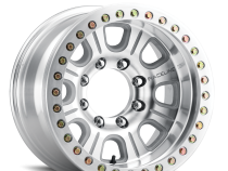 Aluminum Wheels 17x9.5 Monster Beadlock RT233 Machined Silver -32 Offset 8 on 165.1 Bolt Pattern 130.81 Bore Raceline