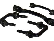 Black Windshield Tie Down Kit for 55-95 Jeep CJ-5, CJ-6, CJ-7, CJ-8, YJ Wrangler RT Off Road